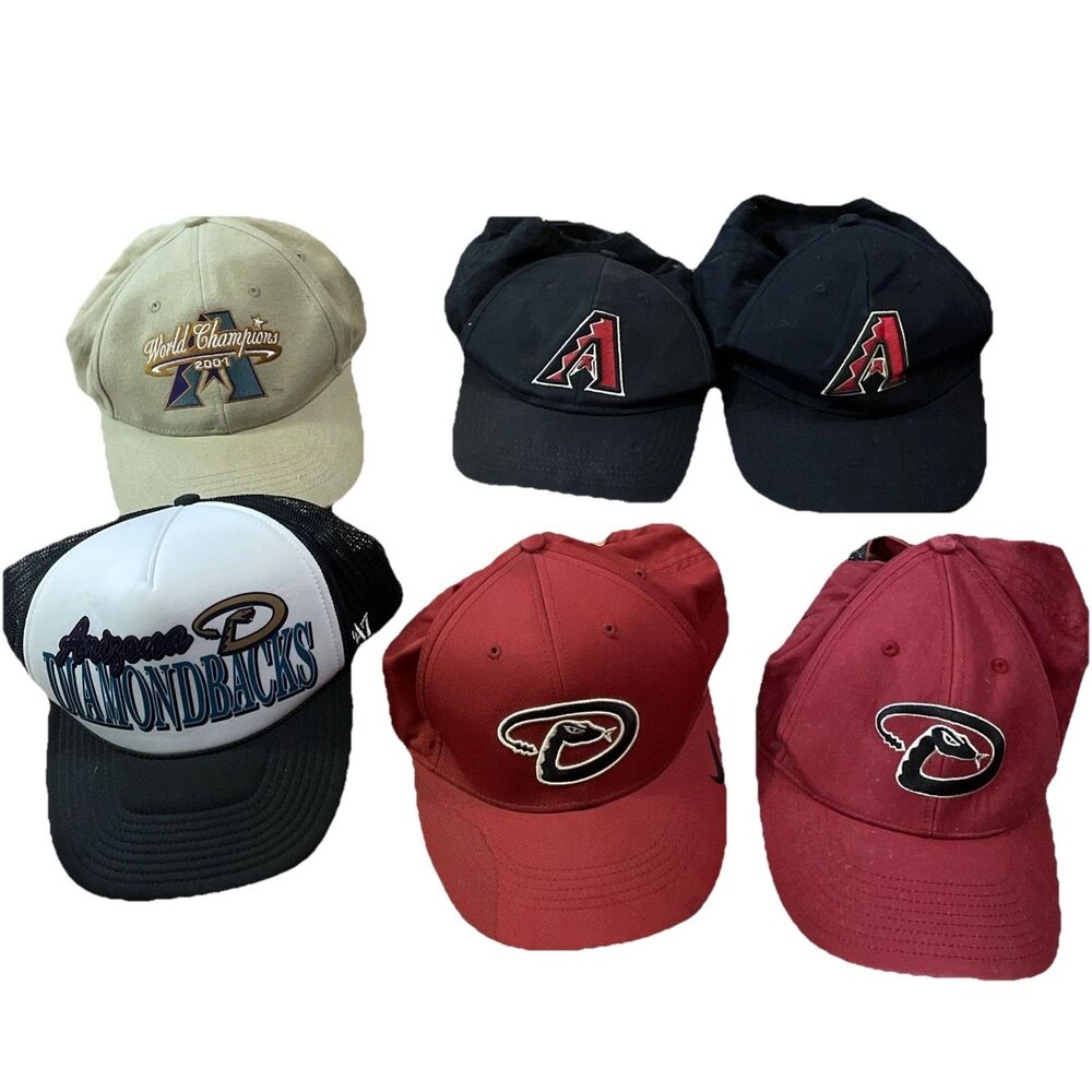 Lot of 6 Arizona Diamondbacks Hats mens Nike sixth man etc